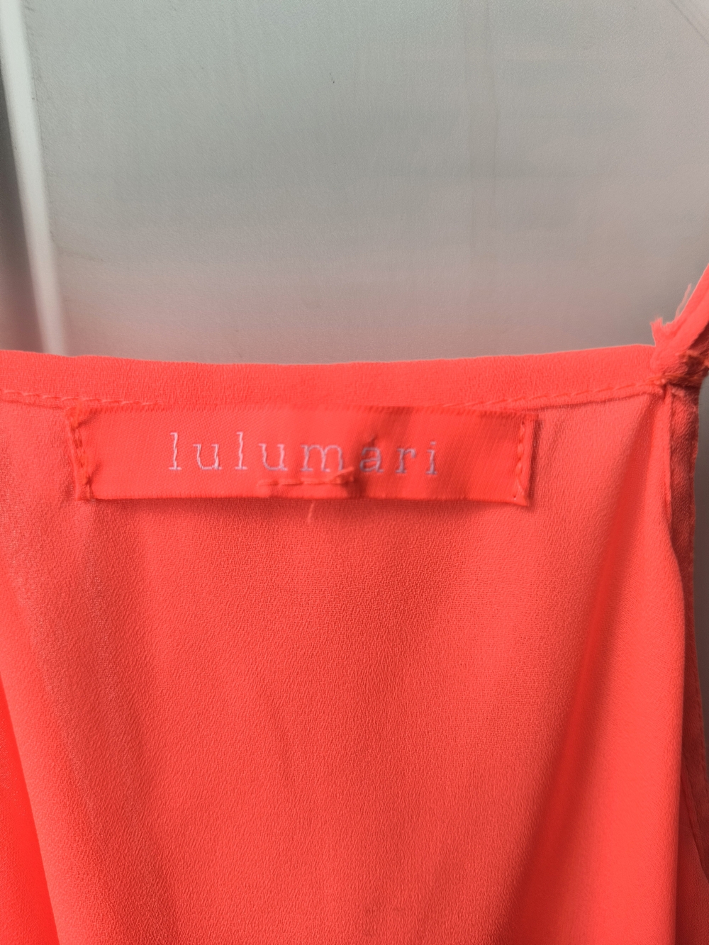 Lulumari Neon Orange Adjustable Spaghetti Strap Sparkle Camisole M - Picture 3 of 7